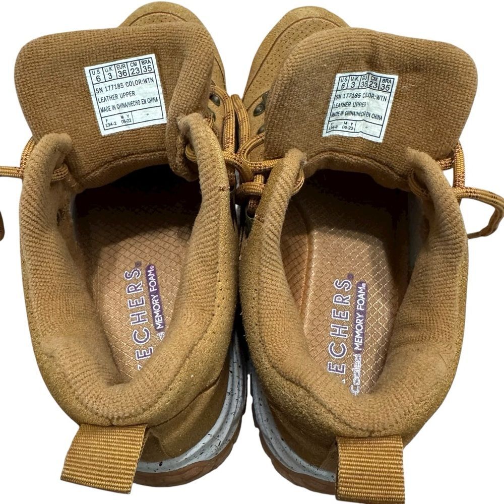 Skechers Uno Trail Boots 6 Wheat Memory Foam Trail Core Utility Style - Picture 8 of 11